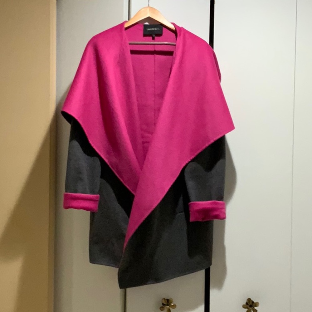 Lafayette 148 New York Wool/Angora Wrap Coat